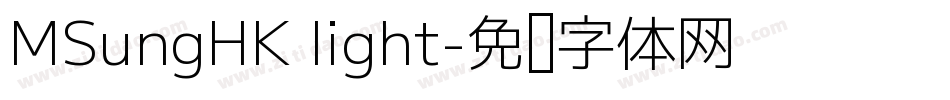 MSungHK light字体转换